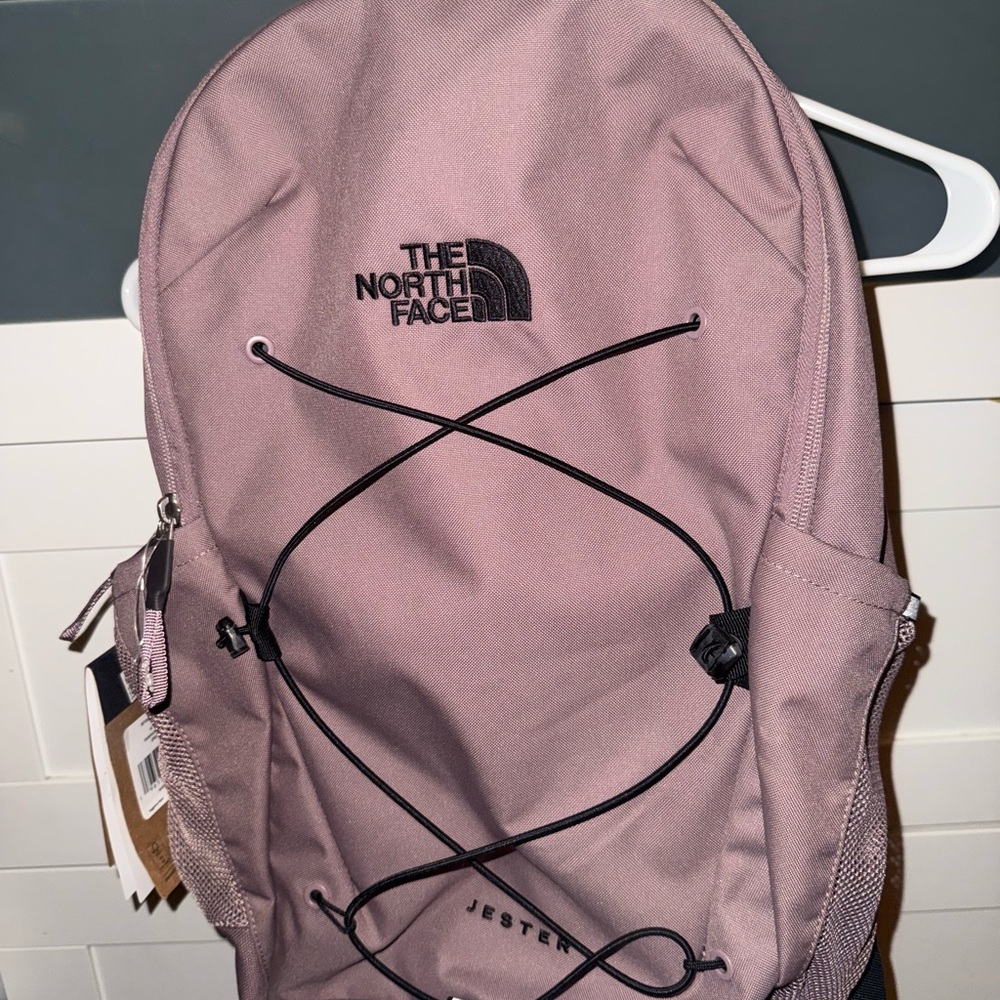 The North Face Purple Backpack with Bungee Straps